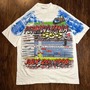 Vintage 1998 Chase Pennsylvania 500 Poconos Raceway T-Shirt Nascar White Size XL